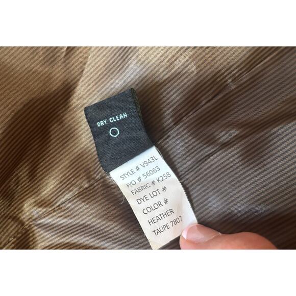 CYNTHIA ROWLEY Taupe Knit Blazer Jacket Career Stretch Size S - Picture 7 of 8